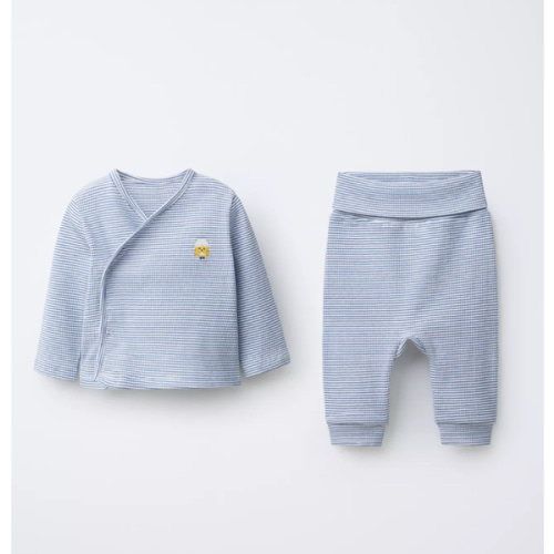 CHICK EMBROIDERED STRIPED SAROUEL T-SHIRT AND PANTS SET - Navy blue | ZARA United States