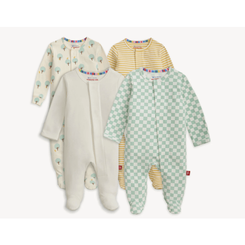 Magnetic 4-Pack Footie 3-6 Months Cypress