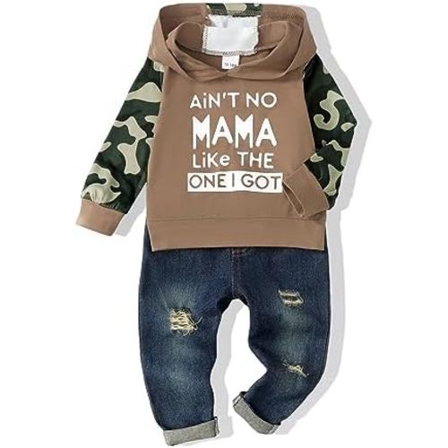 XUANHAO Toddler Boy Clothes Infant Baby Boy Outfits 12 18 24 Months 2T 3T 4T 5T Hoodie Jeans Pants Set Fall Winter Clothing 12-18 M