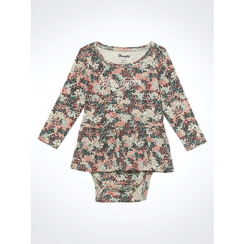 Baby Girl's Allover Print Skirted Bodysuit | SALE | Wrangler®