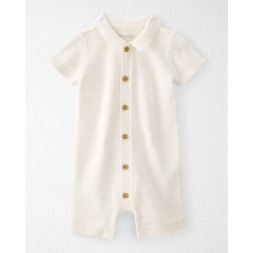 NB, Baby Organic Cotton Sweater Knit Romper - Little Planet | Carter's