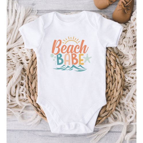 Beach Babe Baby ONESIES® Brand Bodysuit - Cute Summer Baby Outfit - Bathing Suit Coverup - Summer baby Shower Gift - Beach Baby gift