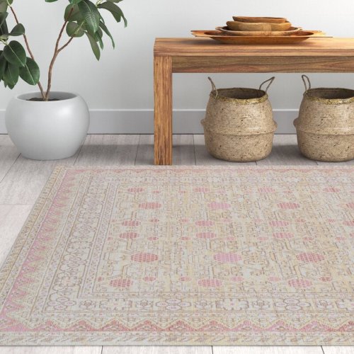 Viv + Rae™ Finnley Pink/Yellow/Red Rug & Reviews | Wayfair