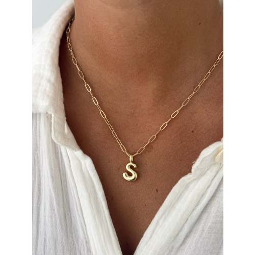 BUBBLE LETTER NECKLACE – ALV Jewels