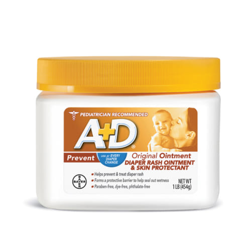 A+D Original Diaper Rash Ointment, Skin Protectant, 1 Pound Jar