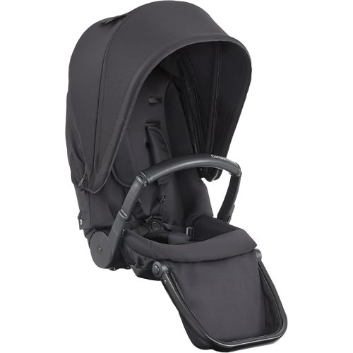 Contours Full Size Second Seat Accessory, Exclusive Compatibility with Element Baby Stroller (Model ZL032), Reversible Seating, Removable Napper Bar, UPF 50+ Canopy, Single to Double Mode, Black