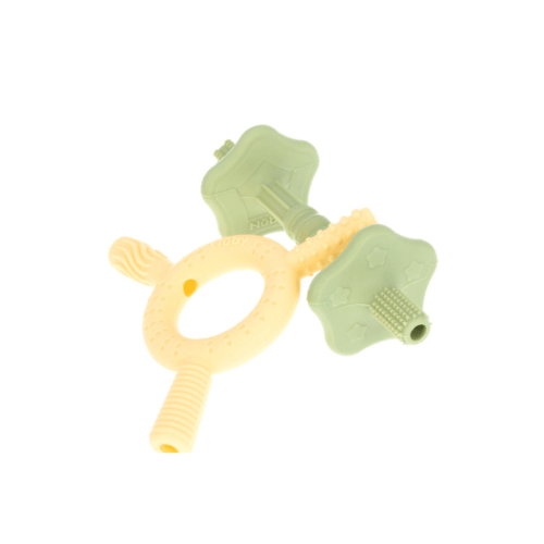 Hollow Sensory Tube Teethers | Blue/Coral