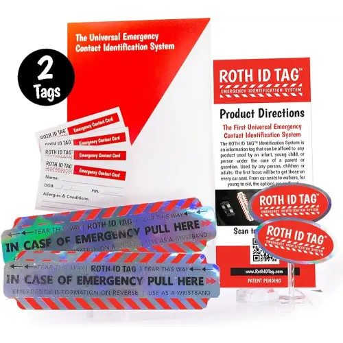 Original ROTH ID TAG™ Kit | Emergency Contact Identification System for Car Seats
