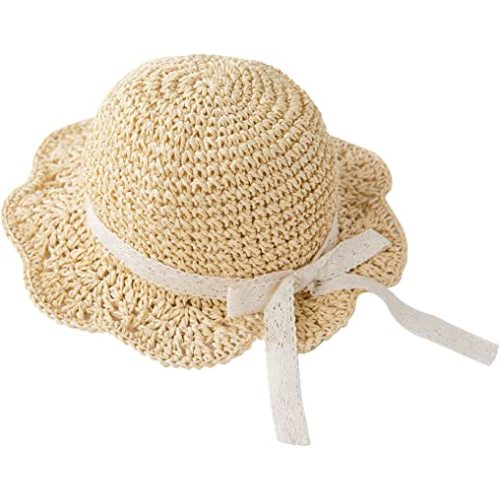 pureborn Baby Toddler Girls Straw Sun Hat Summer Beach Hat