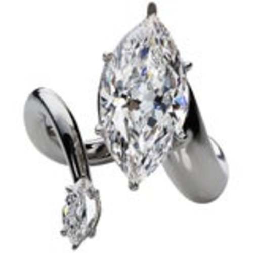 DeBeers Millenium GIA Certified 5 Carat Marquise Cut Diamond and Platinum Ring For Sale at 1stDibs