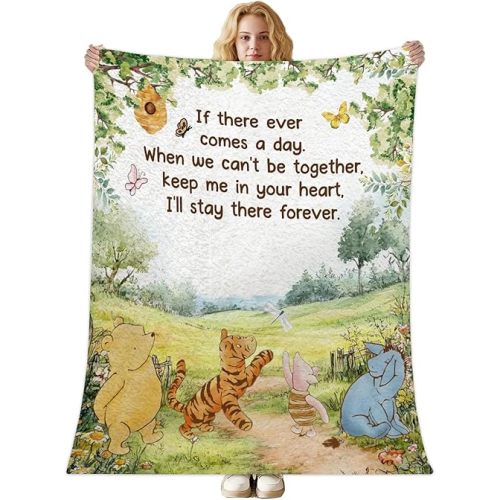 Classic Winnie Blanket for Babies, Winnie Quotes Nap Blanket for Boys Girls, Pooh Newborn Photography Background Decor, Home Bedroom Decor, for New Parents(39.4 * 47.2IN)