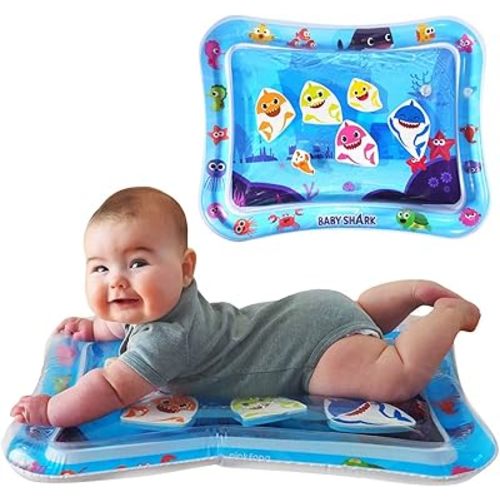 WowWee Baby Shark Tummy Time Water Filled Play Mat – Infant Toys to Help Learn How to Crawl – Baby Shark Official