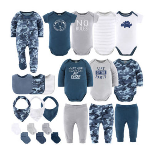 The Peanutshell Blue Camo Baby Boys 23-pc. Baby Clothing Set