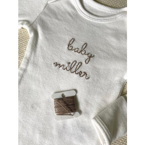 Personalized Baby Bodysuit *Hand Embroidered *Custom Made *Birth Announcement *Newborn coming home *Baby Gift *Baby Name Keepsake