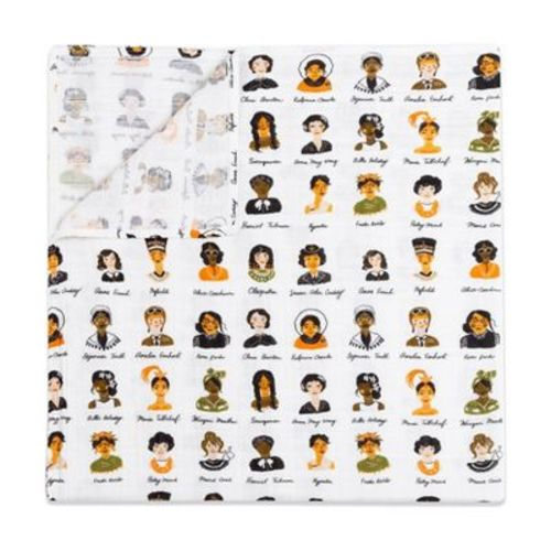Babyletto Women In History Muslin Swaddle Blanket - White