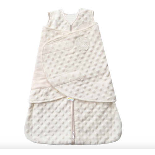 Cream Plushy Dot Velboa Swaddle - Newborn | HALO