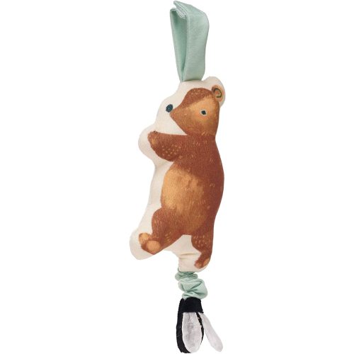 Amazon.com: Manhattan Toy Bumble Bear Baby Travel Toy with Jiggle Pull, Crinkle Fabric and Adjustable Loop for Carriers and Cribs : Toys & Games