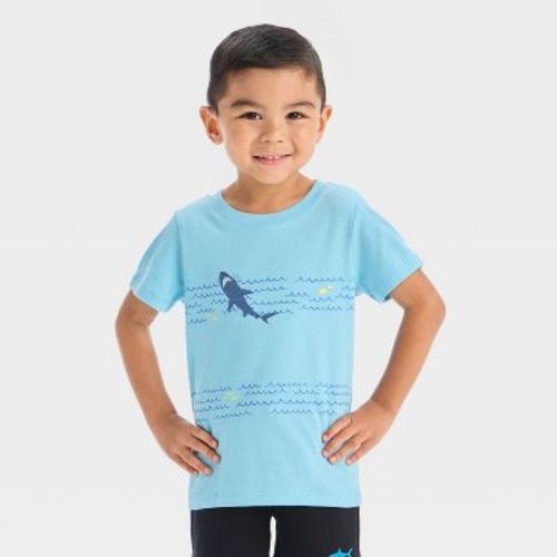 Toddler Boys' Short Sleeve Shark T-Shirt - Cat & Jack™ Blue