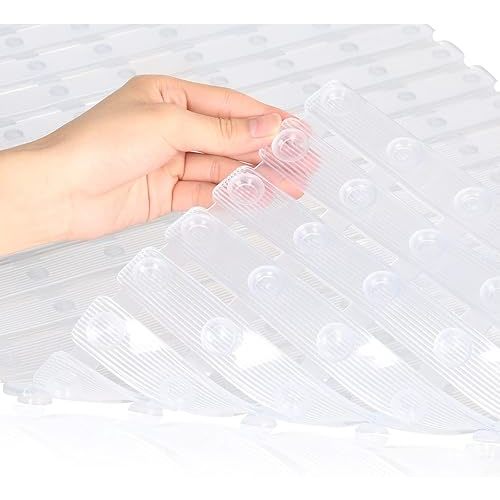 Bathtub Mat Non Slip - Sheepping Shower Mat Machine Washable Anti Slip Bath Mat for Tub, Quick Drain Tub Mat with Suction Cups for Bathroom (Clear)