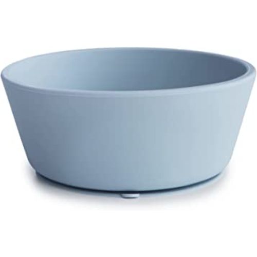 mushie Silicone Suction Bowl | BPA-Free Non-Slip Design (Stone)