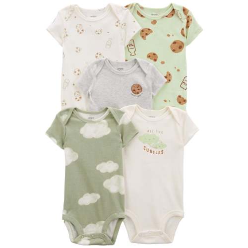 Baby 5-Pack Short-Sleeve Bodysuits - Carter's | Carter's