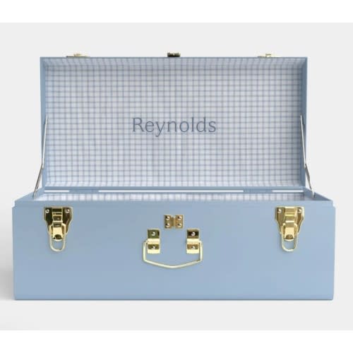 Petite Trunk - Light Blue - Picnic in Blue / Embroidery