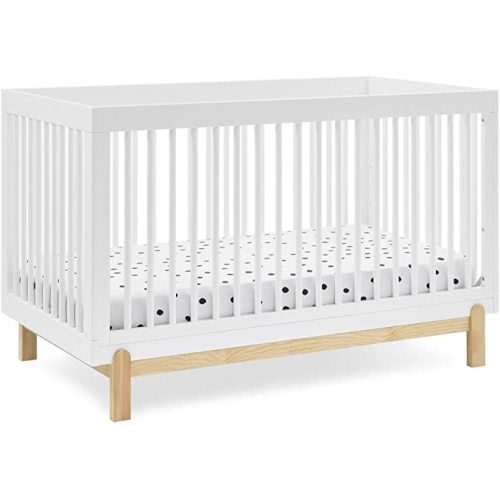 Delta Children Poppy 4-in-1 Convertible Crib, Bianca White/Natural