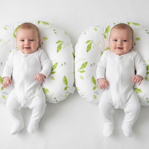 Nursing and Prop Pillow Covers, 2-Pack, Two Peas in a Pod Print, Twin Design