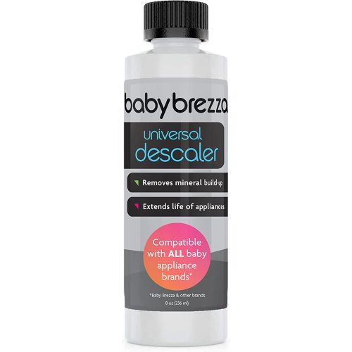 Baby Brezza Descaler 8 oz. Made in USA. Universal Descaling Solution for Baby Brezza and other baby appliances. Removes mineral build-up and extends your machine’s lifespan.
