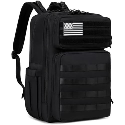 Dad Diaper Backpack, 34L Large Capacity with Stroller Buckles, Luggage Sleeve and 3 Insulated Pockets, Tactical Style