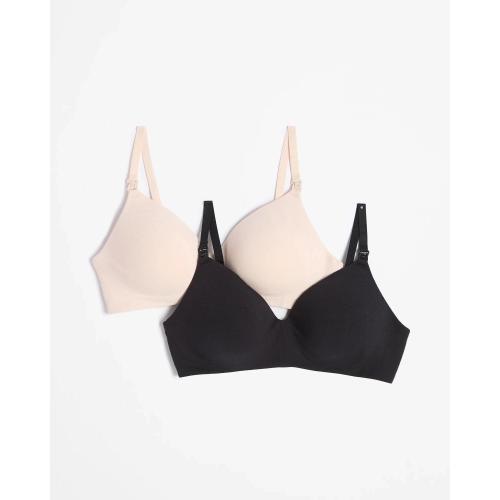 Target Maternity Organic Cotton 2 Pack Wirefree T-Shirt Bras - Kmart