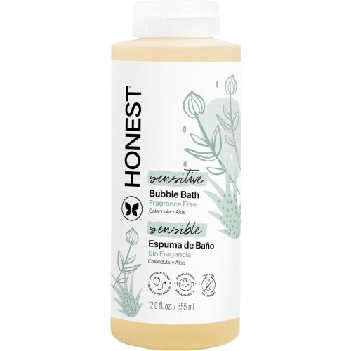 The Honest Company Foaming Bubble Bath Gentle for Baby, Naturally Derived, Tear-free, Hypoallergenic, Fragrance Free, Sensitive, 12 fl oz