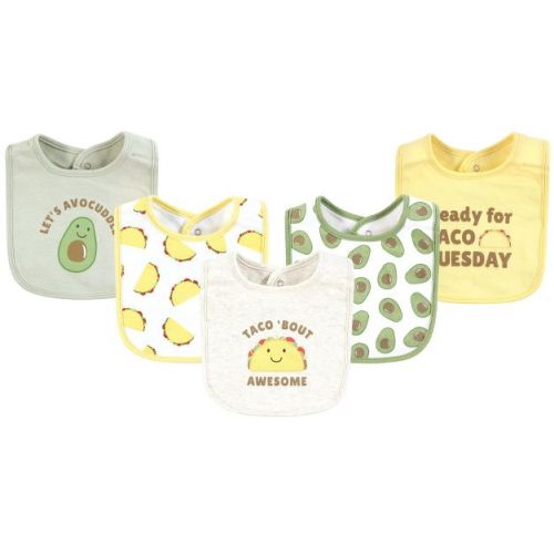 Hudson Baby Infant Boy Cotton Bibs, Taco Tuesday, One Size