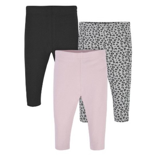 Gerber Baby Girls' Premium Leggings - Cheetah - 0-3 Months - 3-Pack