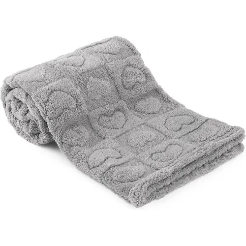 Plush Soft with Heart Checkered Baby Blanket,Fleece Infant Toddler Blankets for Girls Boys,Warm Lightweight Breathable Newborn Receiving Blankets for Crib Stroller 30"×39" (Gray,Heart)