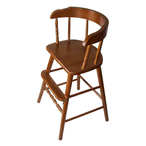 Youth Chair Store Solid Wood Amish Style Youth Chair for Dinning, Desk, Kitchen High Chair with Foot Step & Arm Rest (Blue, White, Unfished, Clear Coated, & Light Walnut) & Reviews | Wayfair
