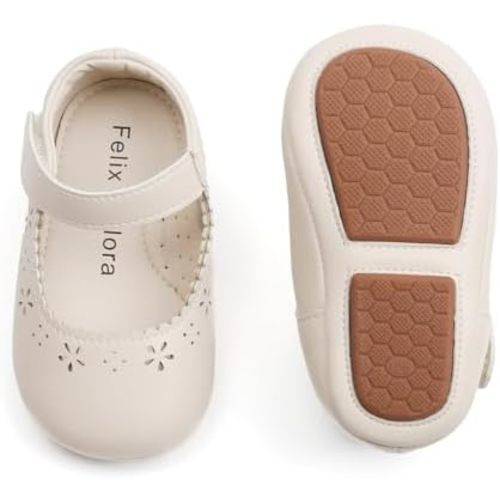 Felix & Flora Soft Sole Baby Shoes - Infant Baby Walking Shoes Moccasinss Rubber Sole Crib Shoes