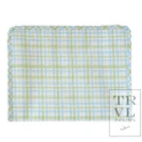 ROADIE LARGE - CLASSIC PLAID GREEN zip pouch