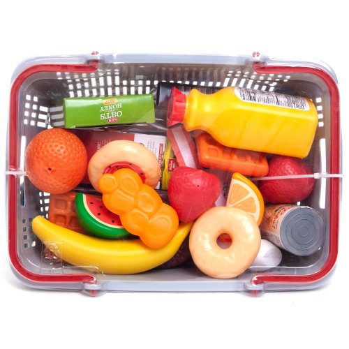 H-E-B Beyond Imagination! Breakfast Play Food Shopping Basket - Gray