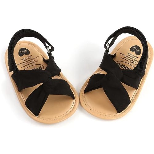 Meckior Infant Baby Girls Boys Summer Sandals Open Toe Lace Princess Dress Wedding Flats Shoes Newborn Toddler Soft Non-slip Sole First Walker Crib Shoes