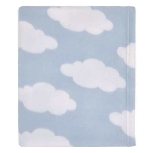 Everything Kids Light Blue And White Cloud Super Soft Toddler Blanket