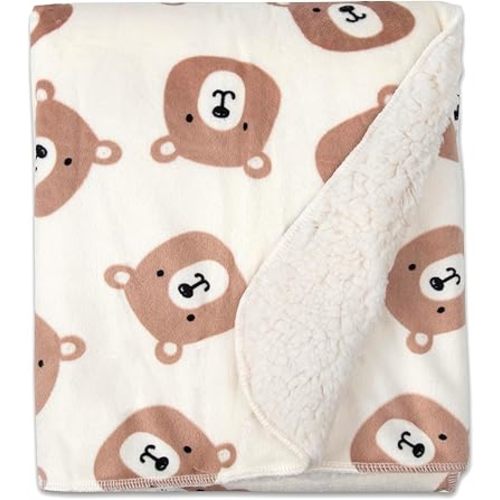 Baby Essentials Sherpa Fleece Baby Blanket 35x30 – Super Soft, Warm Reversible Baby Blankets for Newborns, Infants, Toddlers, and Nursery