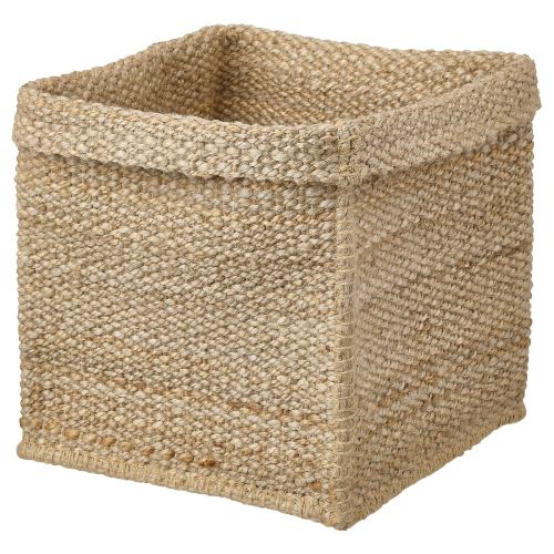 TJILLEVIPS Basket - jute 11 ¾x11 ¾x13 ¾ "