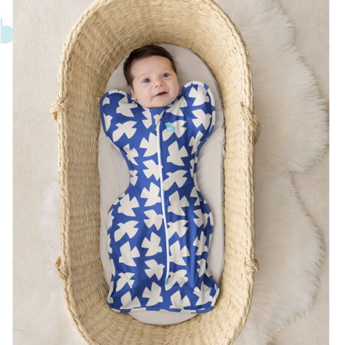 Swaddle Up™ 1.0 TOG Cotton Cobalt Paperbirds