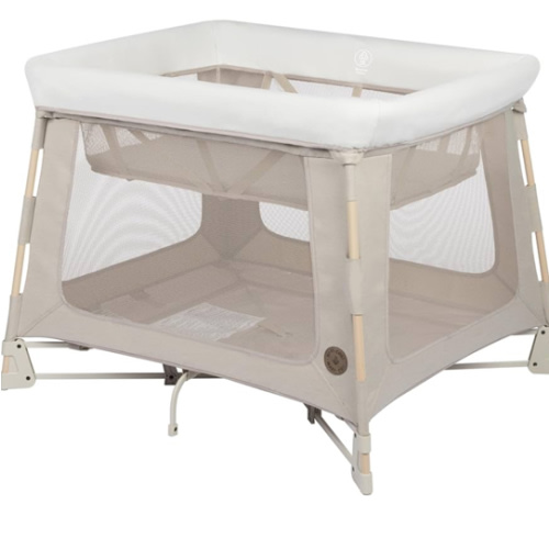 Maxi-Cosi Swift Baby Playard with Mat, Baby Playpen, Play Yard with Bassinet, Portable Playpen for Babies and Toddlers, Classic Oat