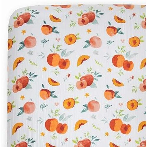 Little Unicorn Fitted Crib Sheet | 100% Cotton Muslin | Super Soft | Standard Baby Crib & Toddler Mattress | Machine Washable