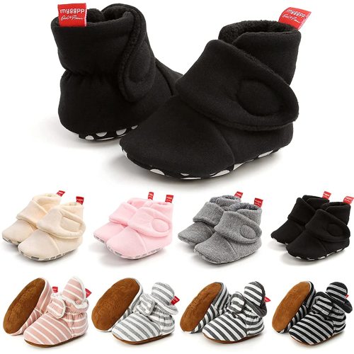 Baby Booties Infant Newborn Boys Girls Slippers Warm Crib Sock Shoes Indoor First Walker Prewalker
