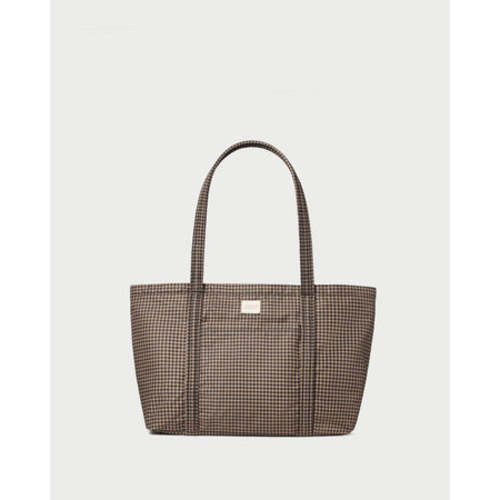 Mira Brown/Black Check Everyday Tote