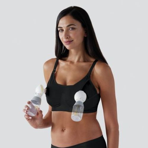 Bravado Designs 2 In 1 Pumping And Nursing Bra, Black, Small