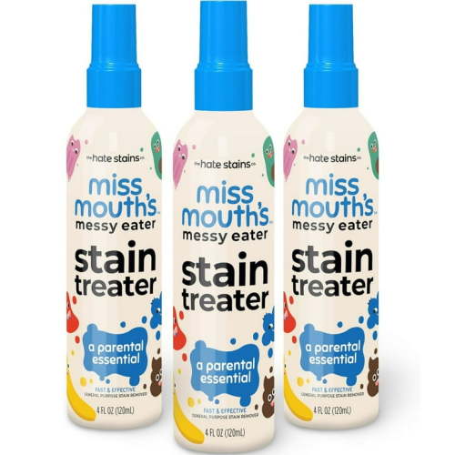 Miss Mouth's Messy Eater Stain Treater Spray - 4oz Stain Remover - & Baby Essentials - No Dry Cleaning Food, Grease, Coffee Off Laundry, Underwear, Fabric